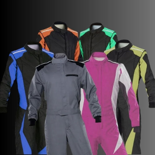 Custom Karting Suits collection with premium replica racewear, racing costume styles and motorsport gear for kart racers, teams and beginners