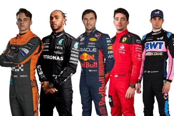 2023 F1 Race Suits collection with premium replica racewear, racing costume styles and motorsport gear for season collectors and formula 1 fans