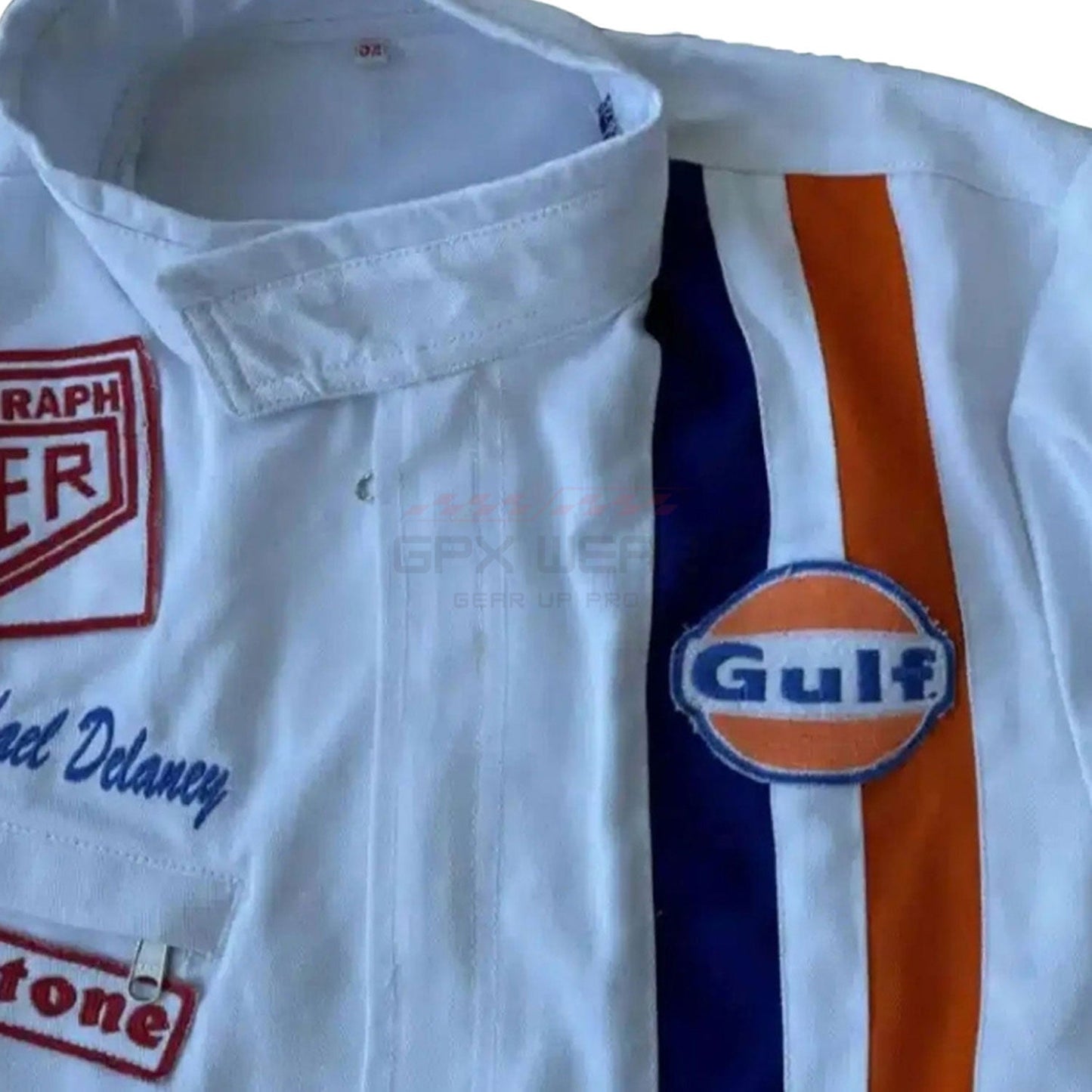 1971 Michael Delaney (Steve McQueen) F1 The LeMans Movie Racing Suit Team Porsche/Gulf