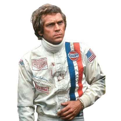 1971 Michael Delaney (Steve McQueen) F1 The LeMans Movie Racing Suit Team Porsche/Gulf