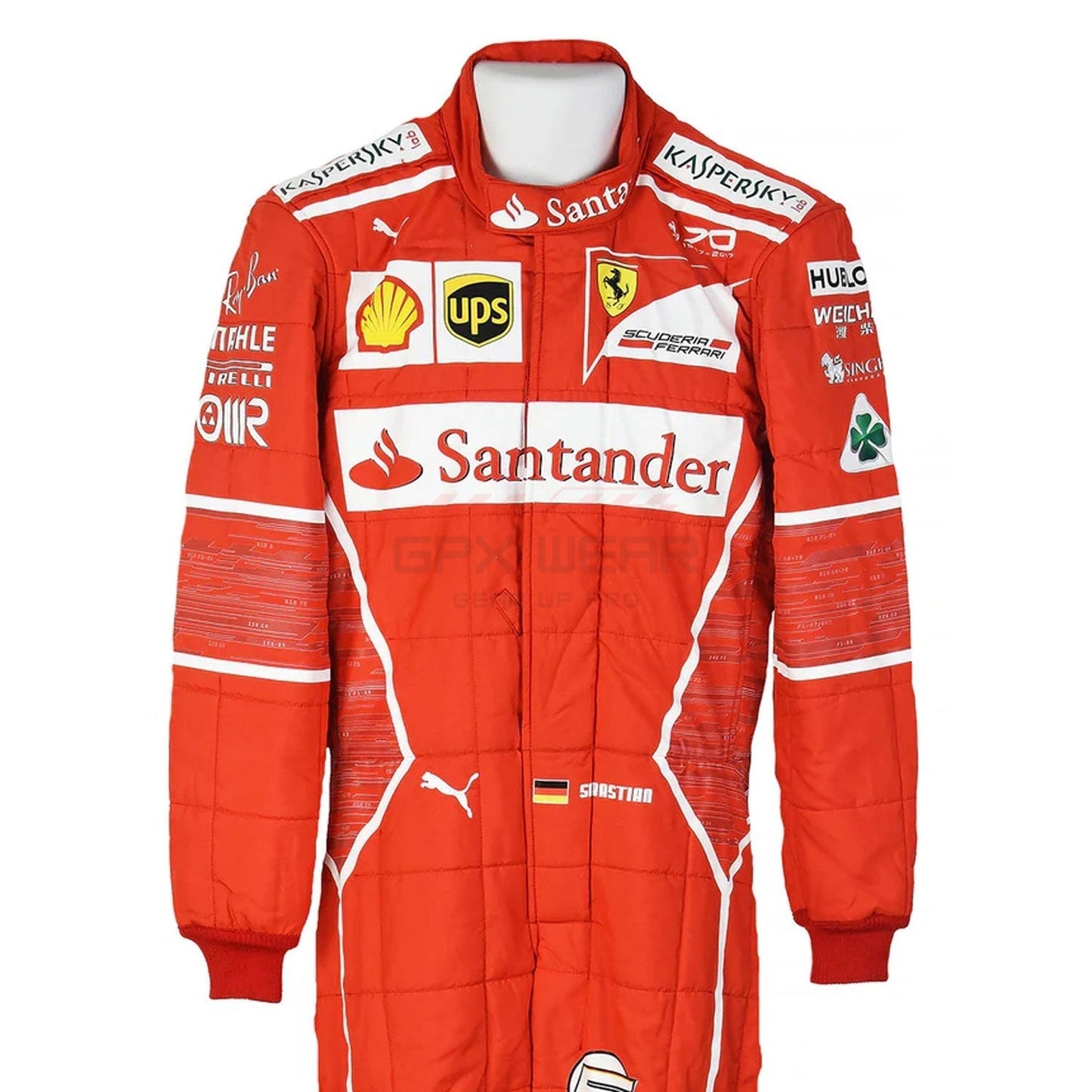 2017 Sebastian Vettel F1 Racing Suit Team Ferrari
