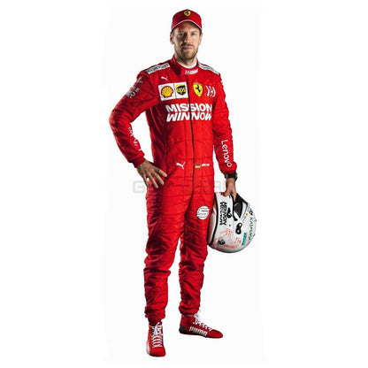 2019 Sebastian Vettel Brazilian GP F1 Racing Suit Team Ferrari
