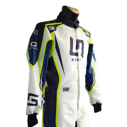 Close Up View of 2022 OMP Overall LN Kart Racing Suit