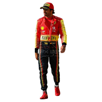 2023 Carlos Sainz Jr Monza GP F1 Racing Suit Team Ferrari