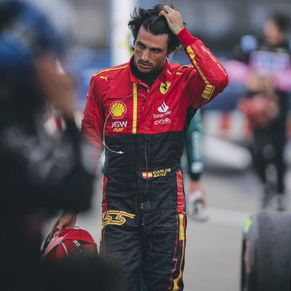 2023 Carlos Sainz Jr Spanish GP F1 Racing Suit Team Ferrari