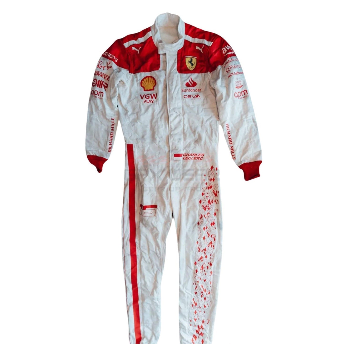 2023 Charles Leclerc Monaco GP F1 Racing Suit Team Ferrari