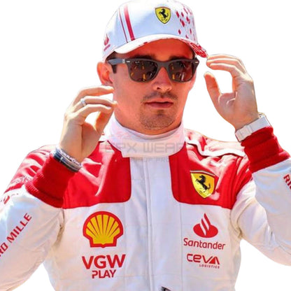 2023 Charles Leclerc Monaco GP F1 Racing Suit Team Ferrari
