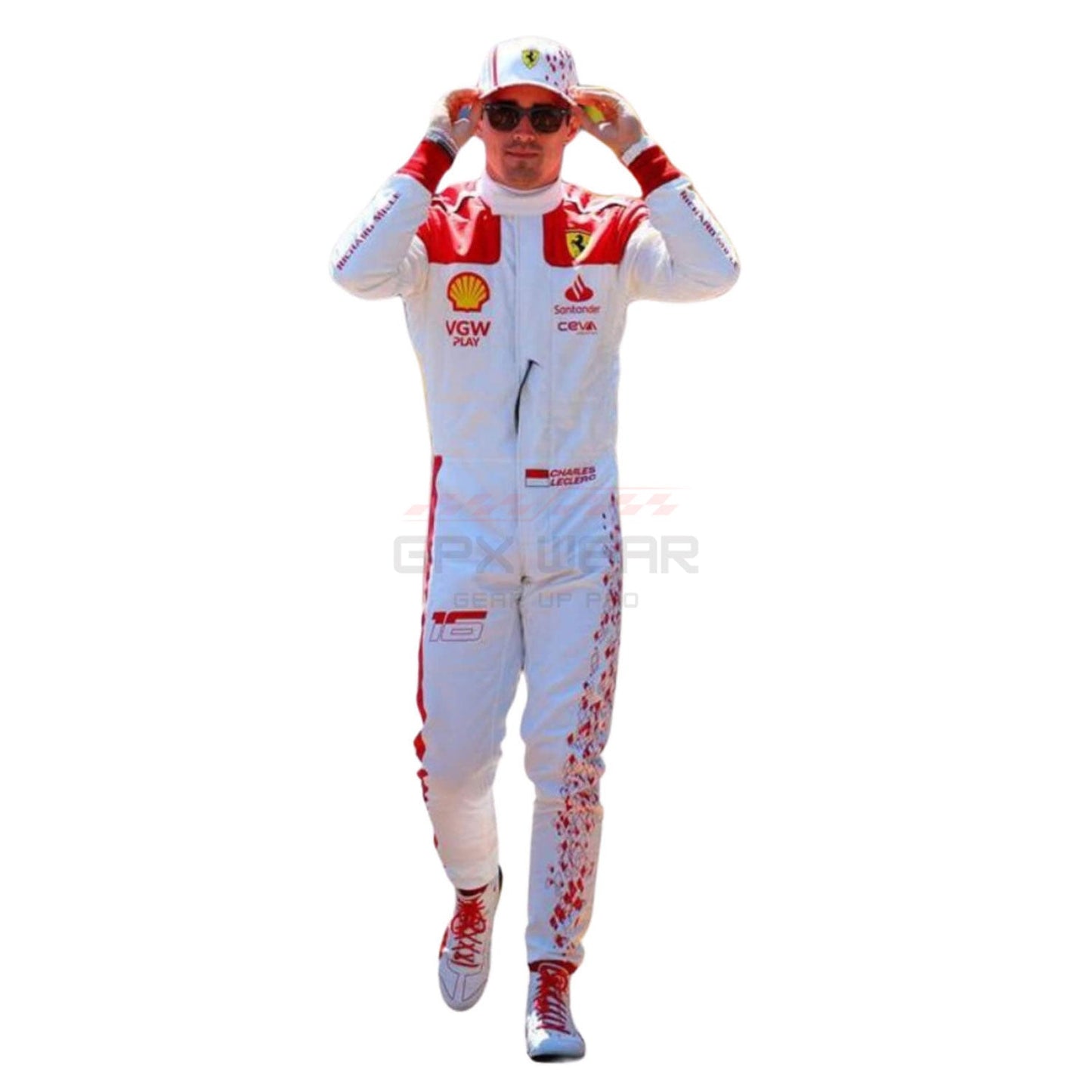 2023 Charles Leclerc Monaco GP F1 Racing Suit Team Ferrari
