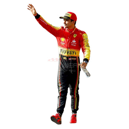 2023 Charles Leclerc Monza GP F1 Racing Suit Team Ferrari