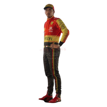 2023 Charles Leclerc Monza GP F1 Racing Suit Team Ferrari