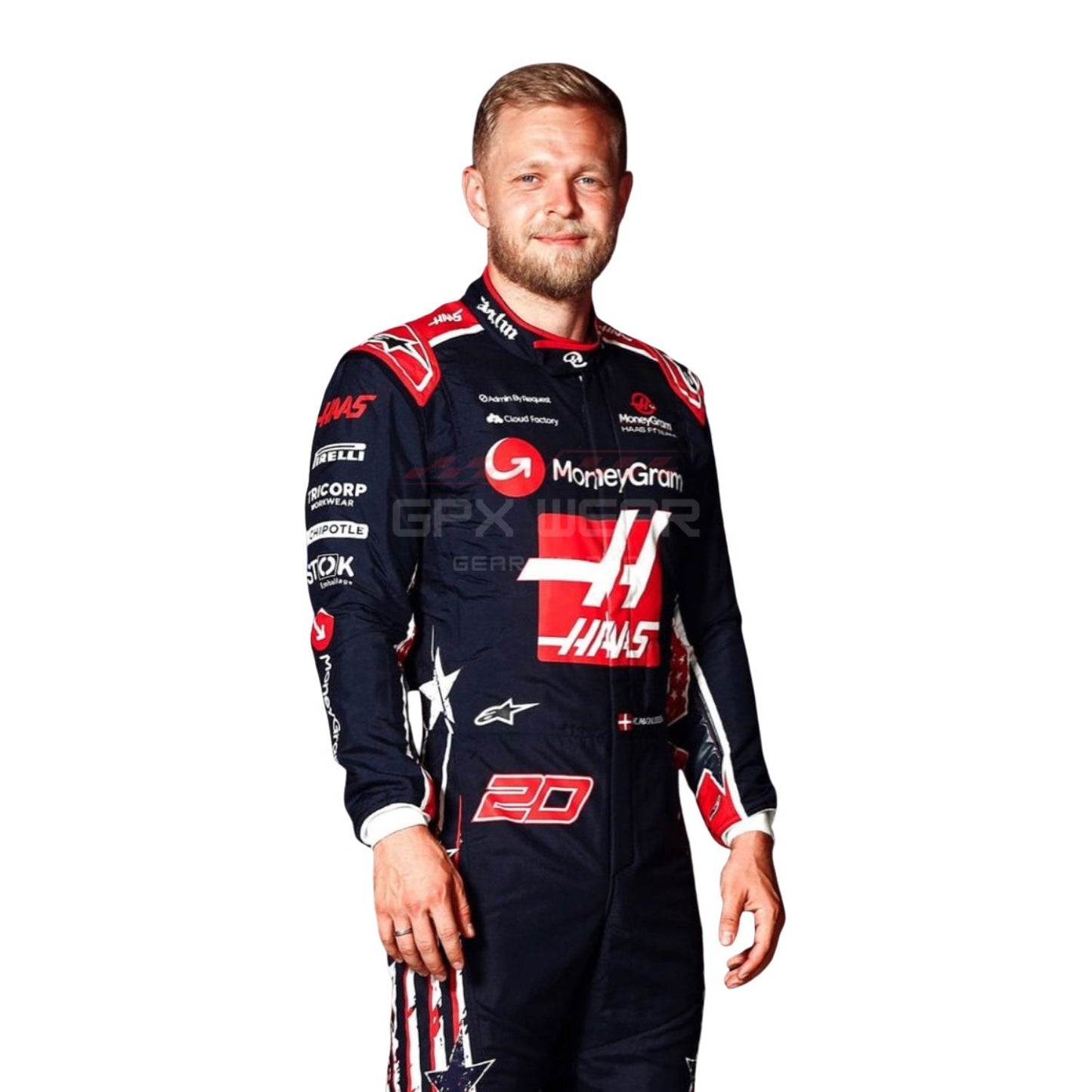 2023 Kevin Magnussen Austin US Grand Prix F1 Racing Suit Team Hass