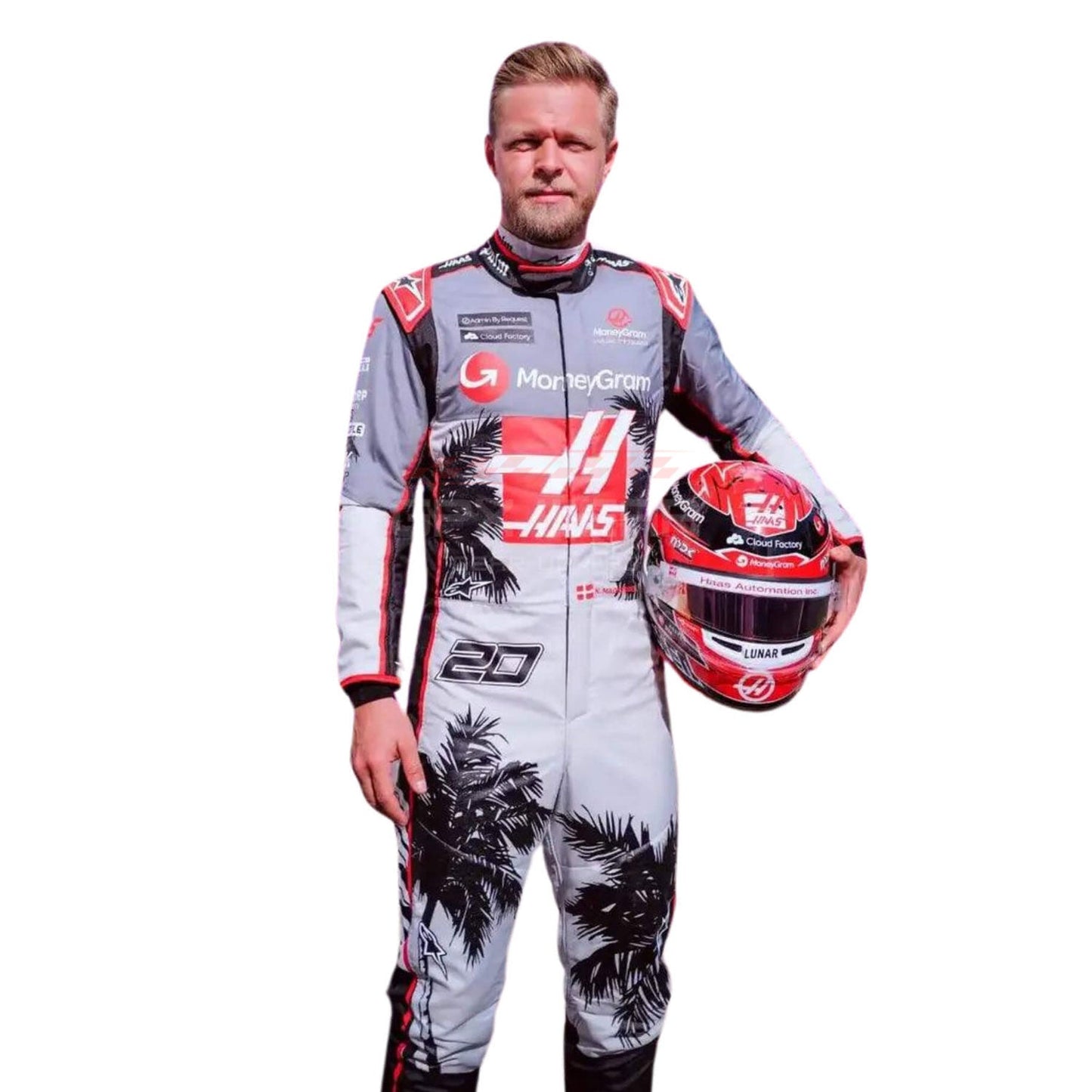 2023 Kevin Magnussen Miami GP F1 Racing Suit Team Haas