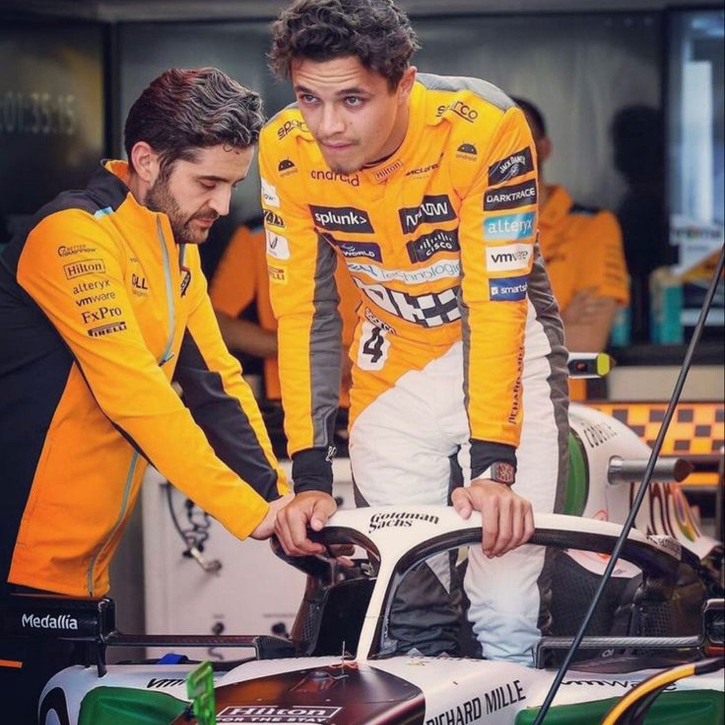 2023 Lando Norris 'Triple Crown' Spanish GP F1 Racing Suit Team McLaren