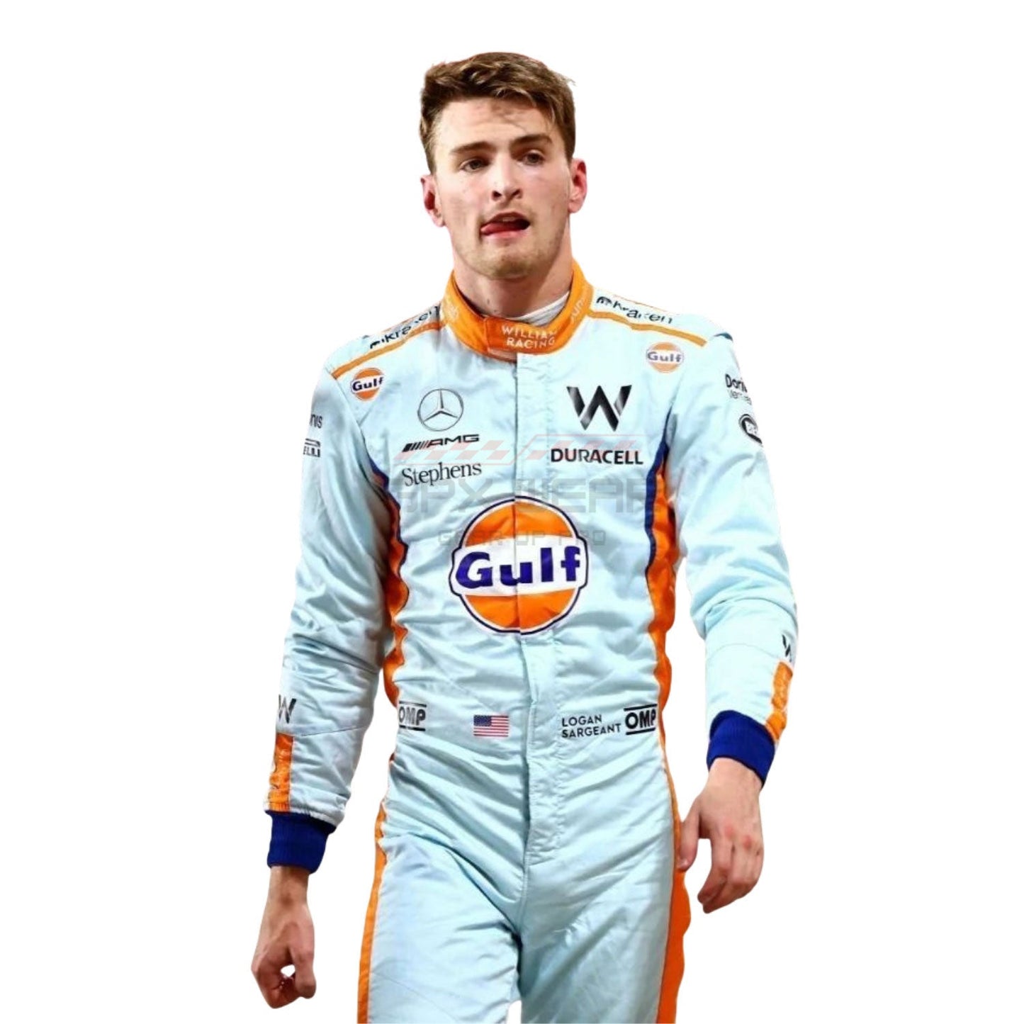 2023 Logan Sargeant Gulf Singapore GP F1 Racing Suit Team Williams