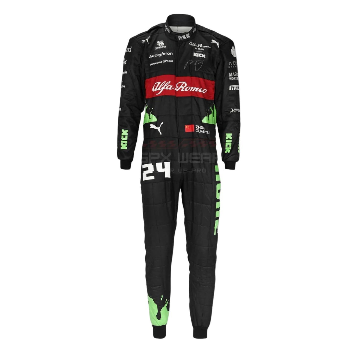 2023 Zhou Guanyu Belgian GP F1 Racing Suit Team Alfa Romeo
