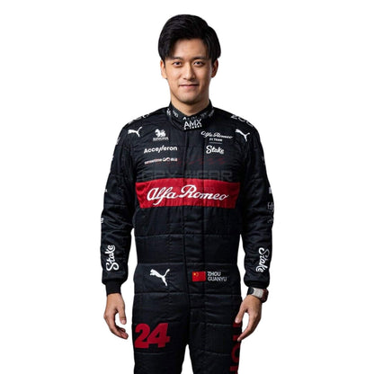 2023 Zhou Guanyu F1 Racing Suit Team Alfa Romeo