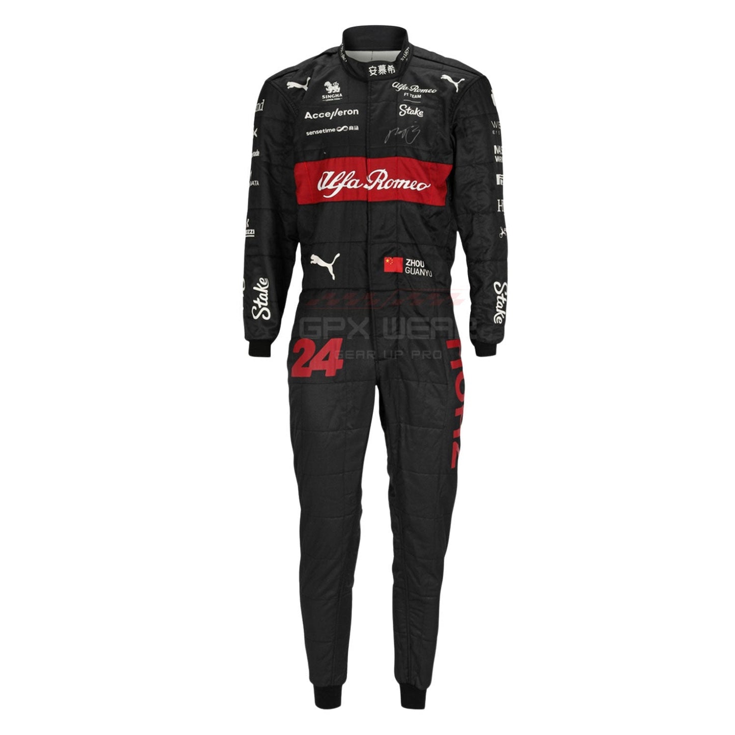 2023 Zhou Guanyu F1 Racing Suit Team Alfa Romeo