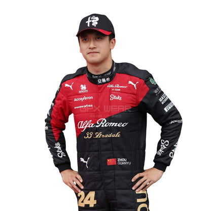 2023 Zhou Guanyu Italian GP F1 Racing Suit Team Alfa Romeo