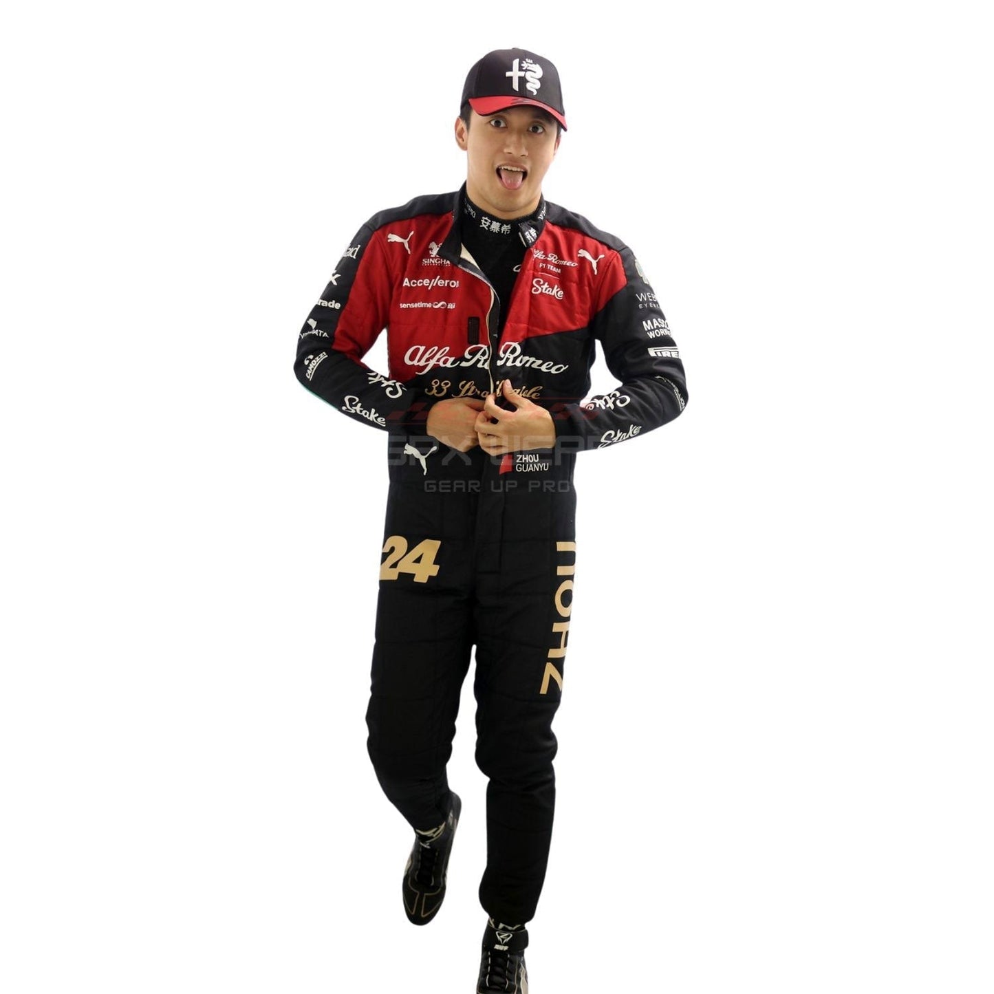 2023 Zhou Guanyu Italian GP F1 Racing Suit Team Alfa Romeo