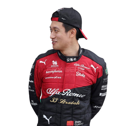 2023 Zhou Guanyu Italian GP F1 Racing Suit Team Alfa Romeo