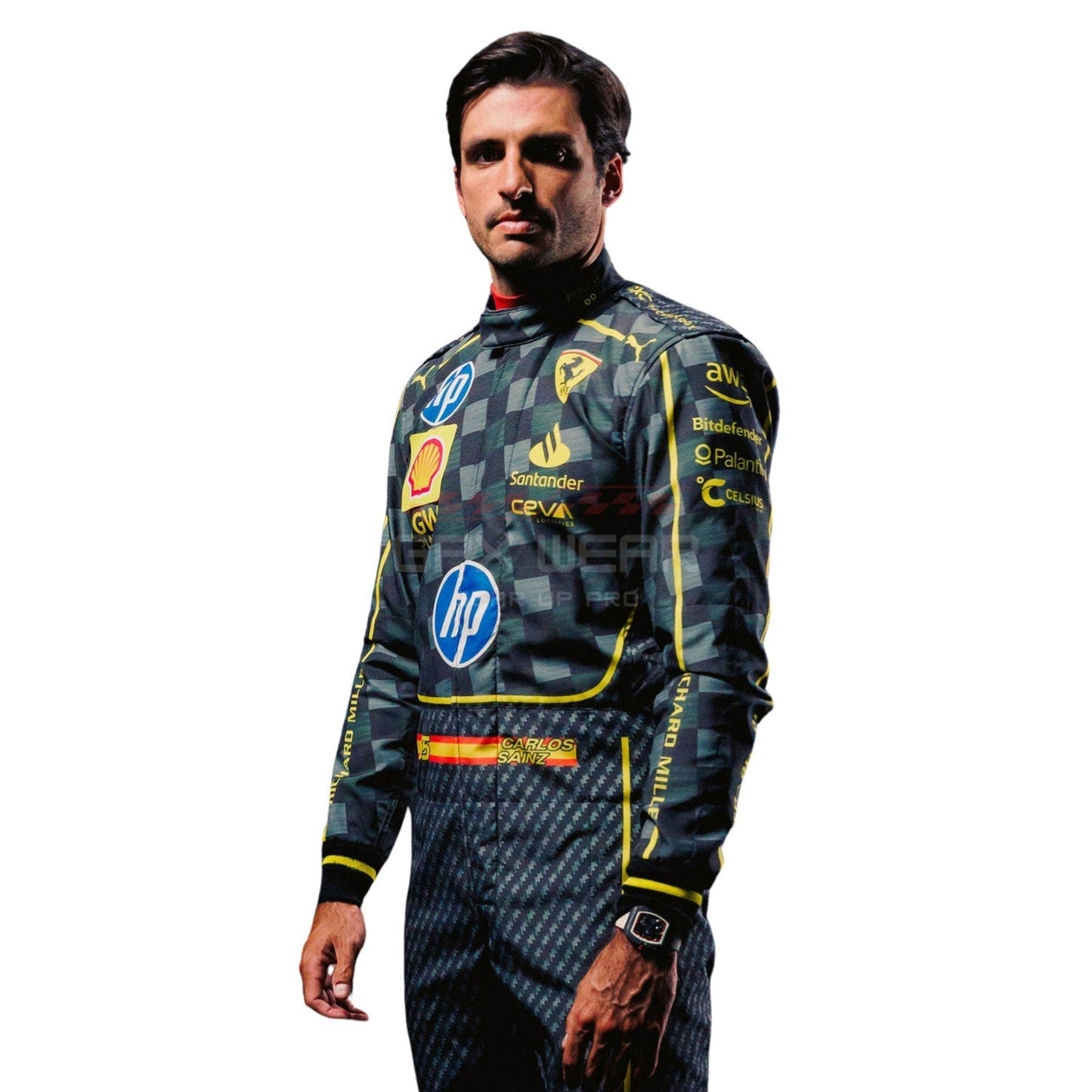 2024 Carlos Sainz Jr Italy GP F1 Racing Suit Team Ferrari