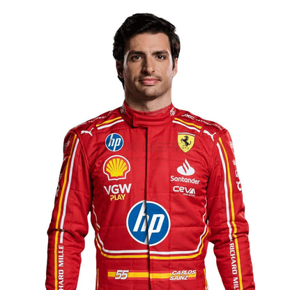 2024 Carlos Sainz Jr Monaco GP F1 Racing Suit Team Ferrari