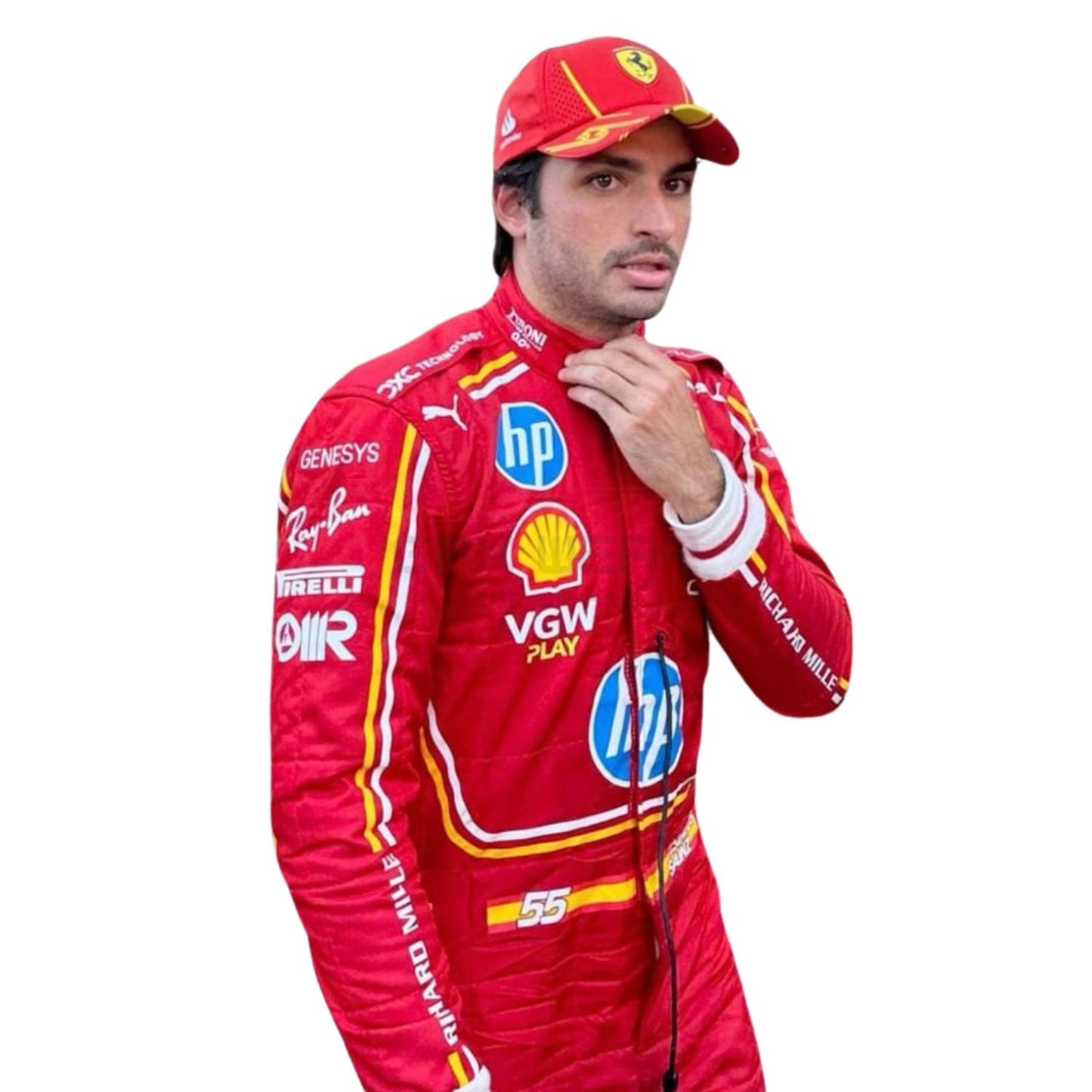 2024 Carlos Sainz Jr Monaco GP F1 Racing Suit Team Ferrari