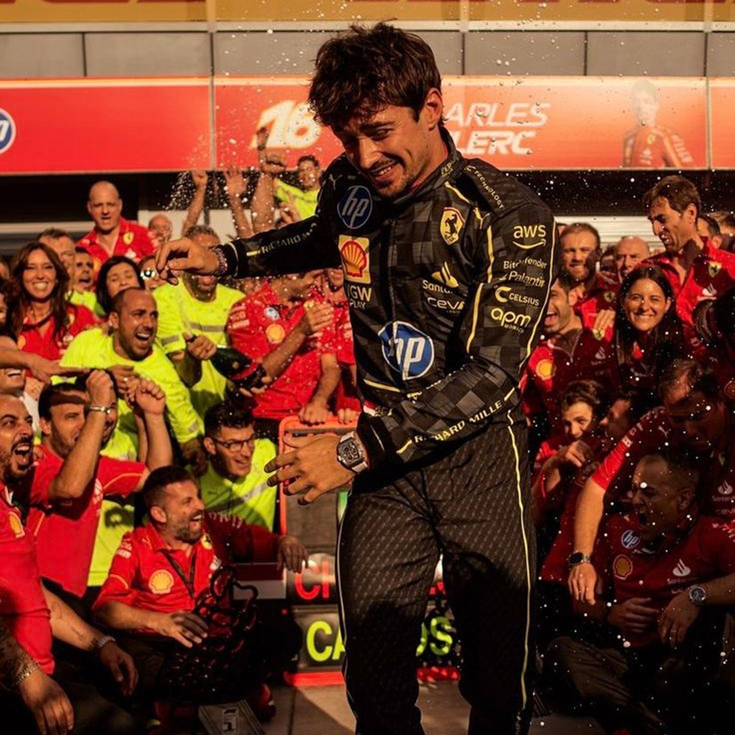 2024 Charles Leclerc Italy GP F1 Racing Suit Team Ferrari