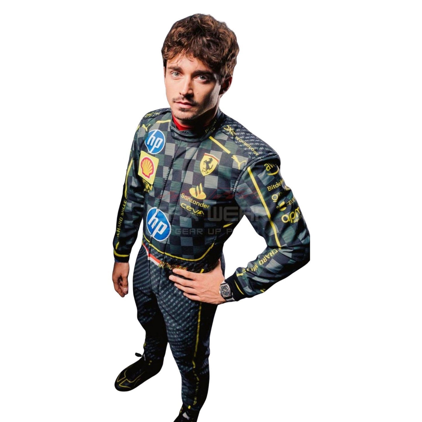 2024 Charles Leclerc Italy GP F1 Racing Suit Team Ferrari