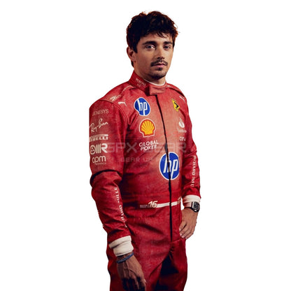 2024 Charles Leclerc Las Vegas GP F1 Racing Suit Team Ferrari