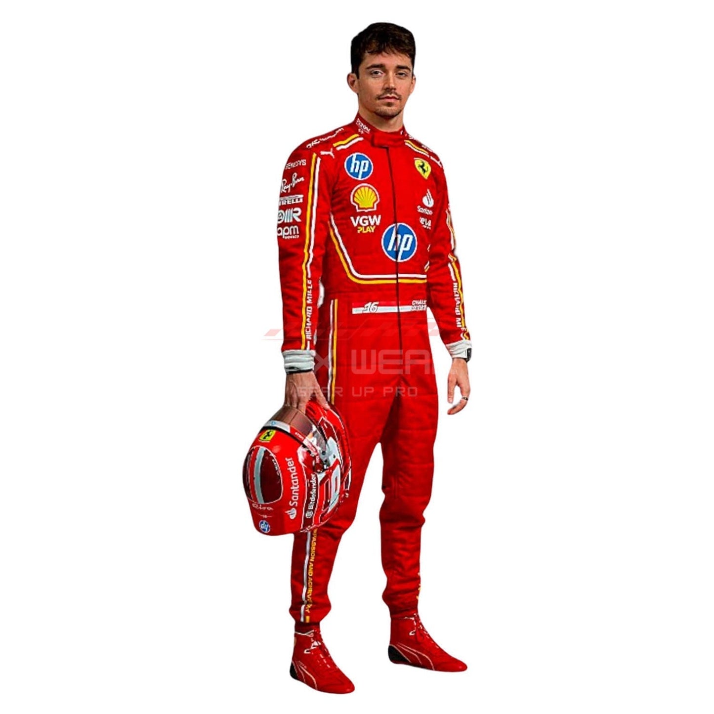 2024 Charles Leclerc Monaco GP F1 Racing Suit Team Ferrari