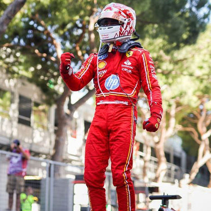 2024 Charles Leclerc Monaco GP F1 Racing Suit Team Ferrari