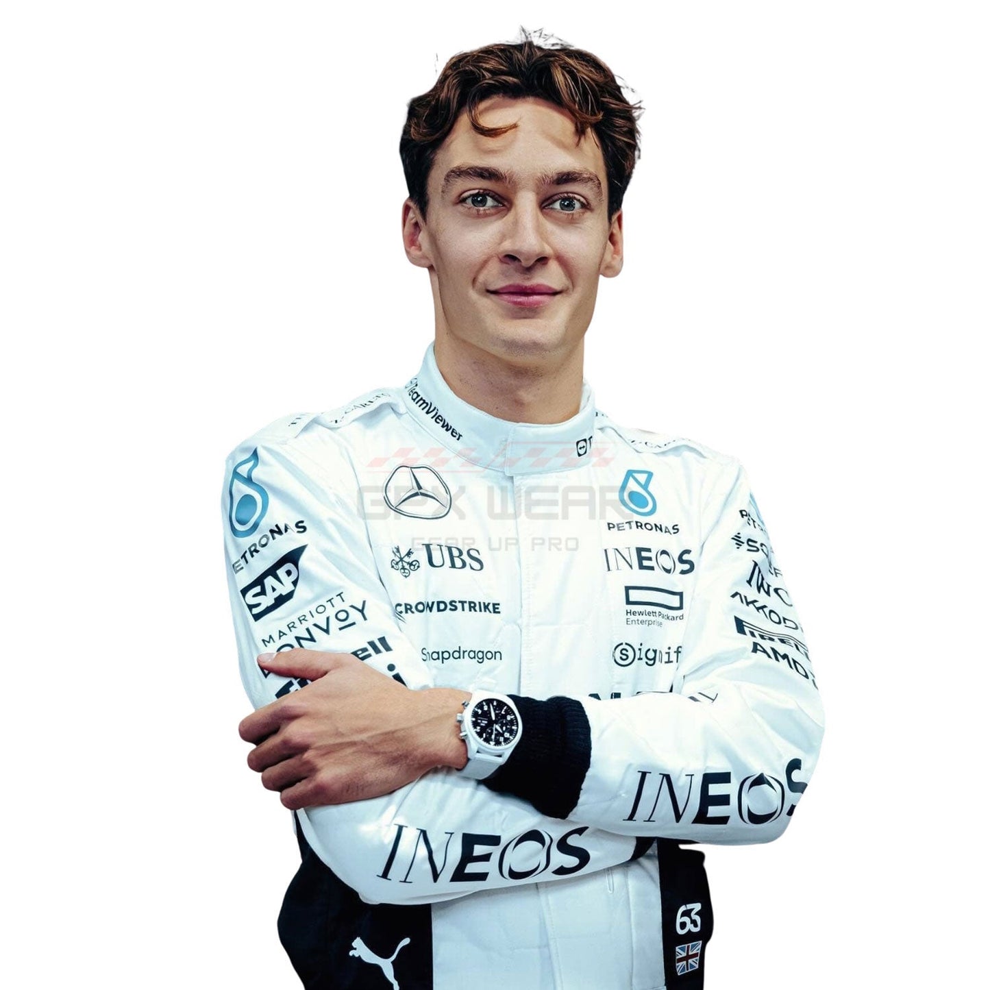 2024 George Russell Qatar GP F1 Racing Suit Team Mercedes