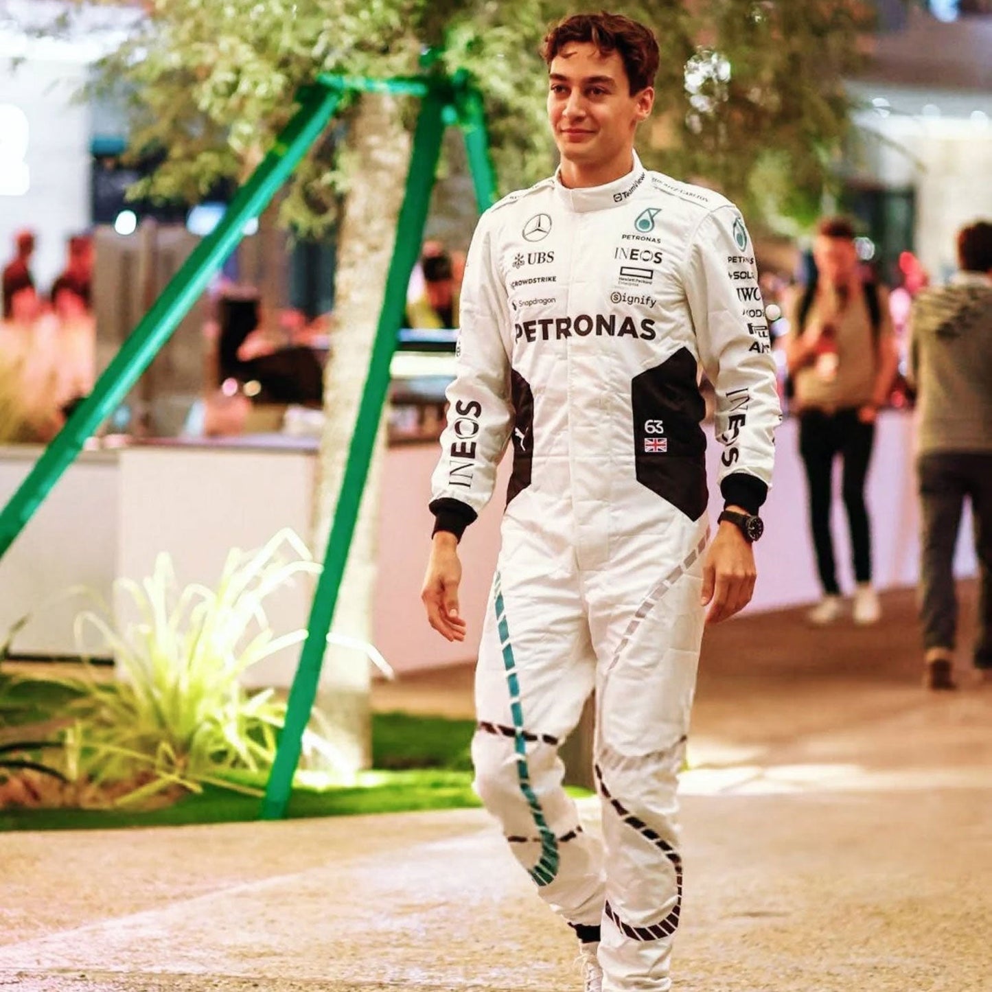 2024 George Russell Qatar GP F1 Racing Suit Team Mercedes