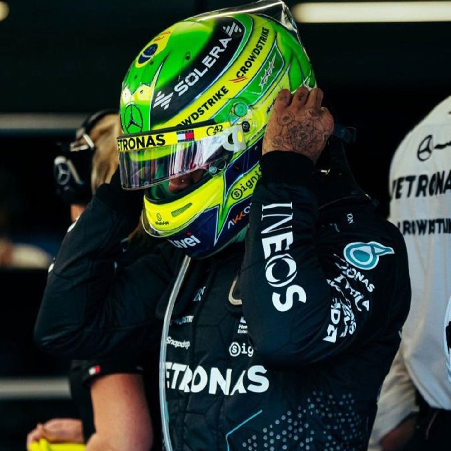 2024 Lewis Hamilton F1 Racing Suit Team Mercedes
