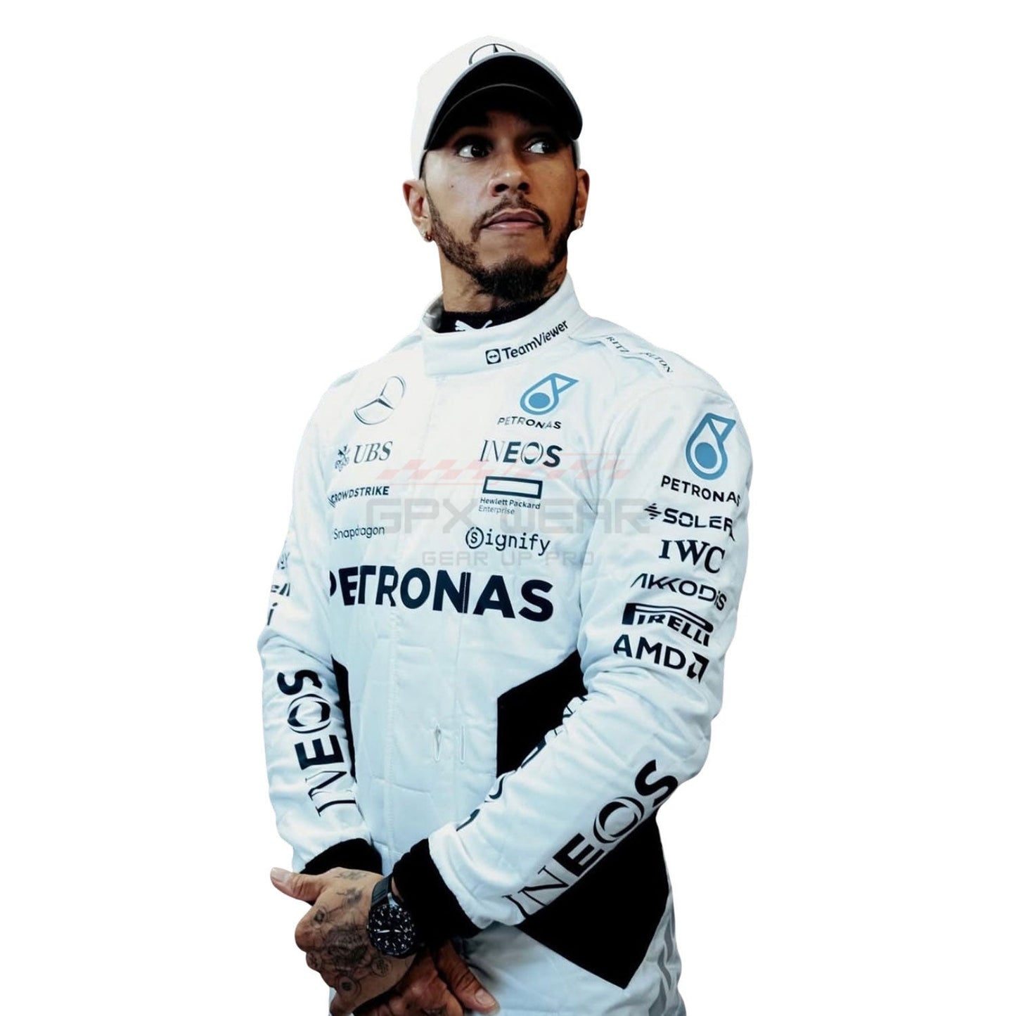 2024 Lewis Hamilton Qatar GP F1 Racing Suit Team Mercedes