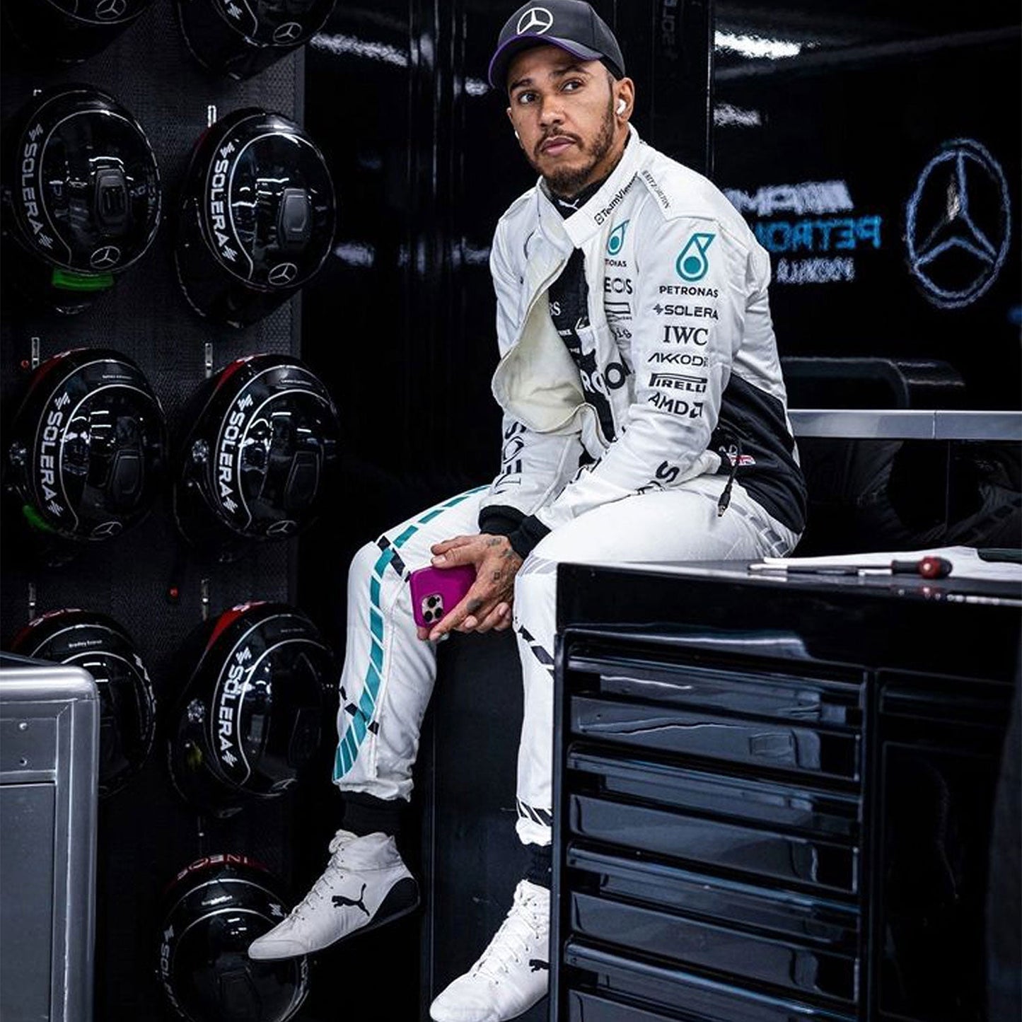 2024 Lewis Hamilton Qatar GP F1 Racing Suit Team Mercedes