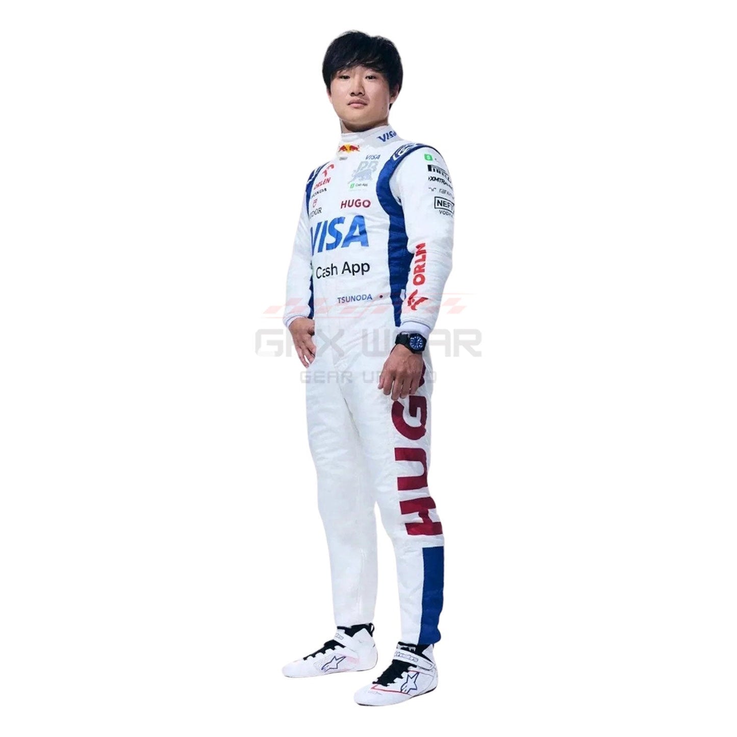 2024 Yuki Tsunoda Visa Cash App F1 Racing Suit Team Racing Bulls