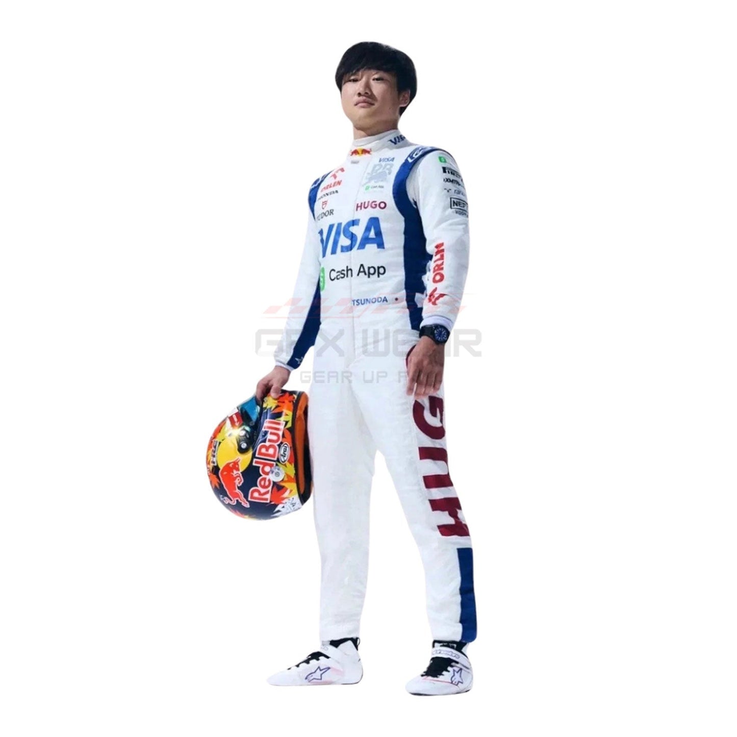 2024 Yuki Tsunoda Visa Cash App F1 Racing Suit Team Racing Bulls