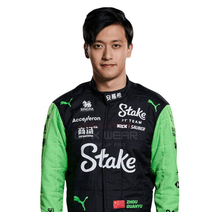 2024 Zhou Guanyu F1 Racing Suit Team Kick Sauber