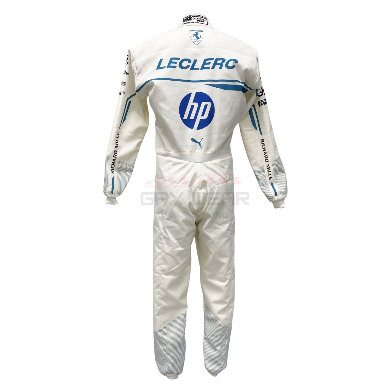Back View of 2025 Charles Leclerc Monaco GP f1 Racing Suit Team Ferrari - GPX Wear