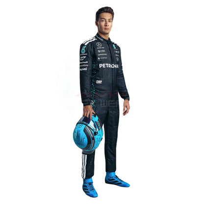 2025 George Russell F1 Racing Suit Team Mercedes