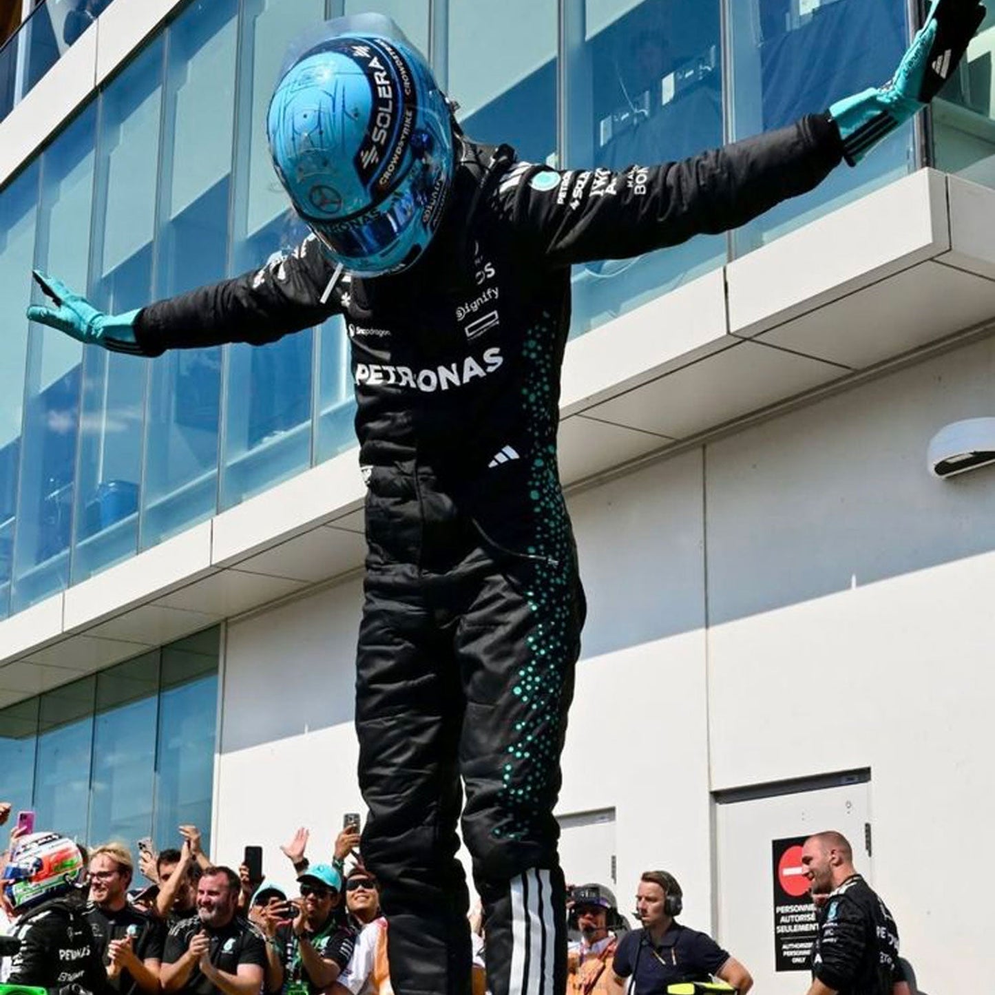 2025 George Russell F1 Racing Suit Team Mercedes