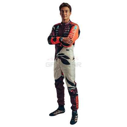 2025 George Russell Miami GP F1 Racing Suit Team Mercedes