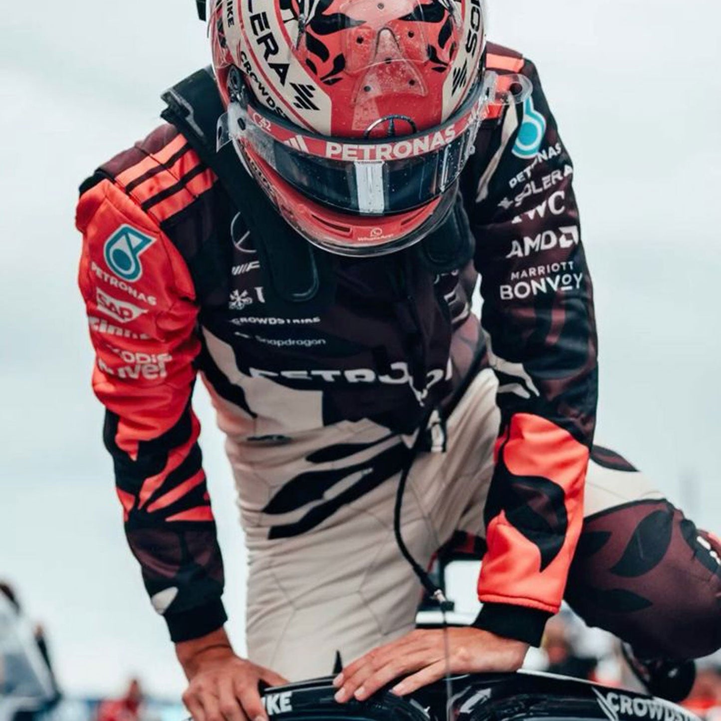 2025 George Russell Miami GP F1 Racing Suit Team Mercedes