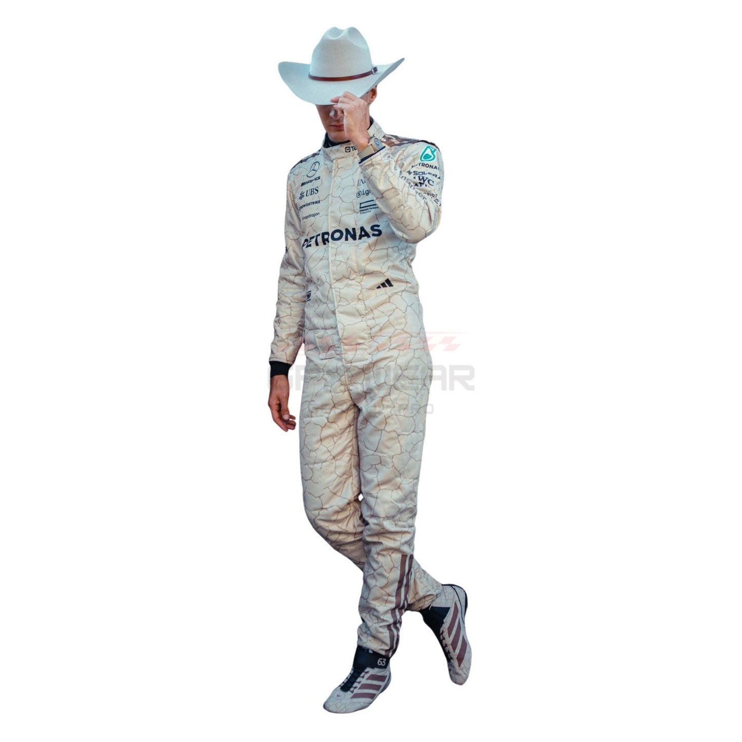 2025 George Russell USA Austin GP F1 Racing Suit Team Mercedes