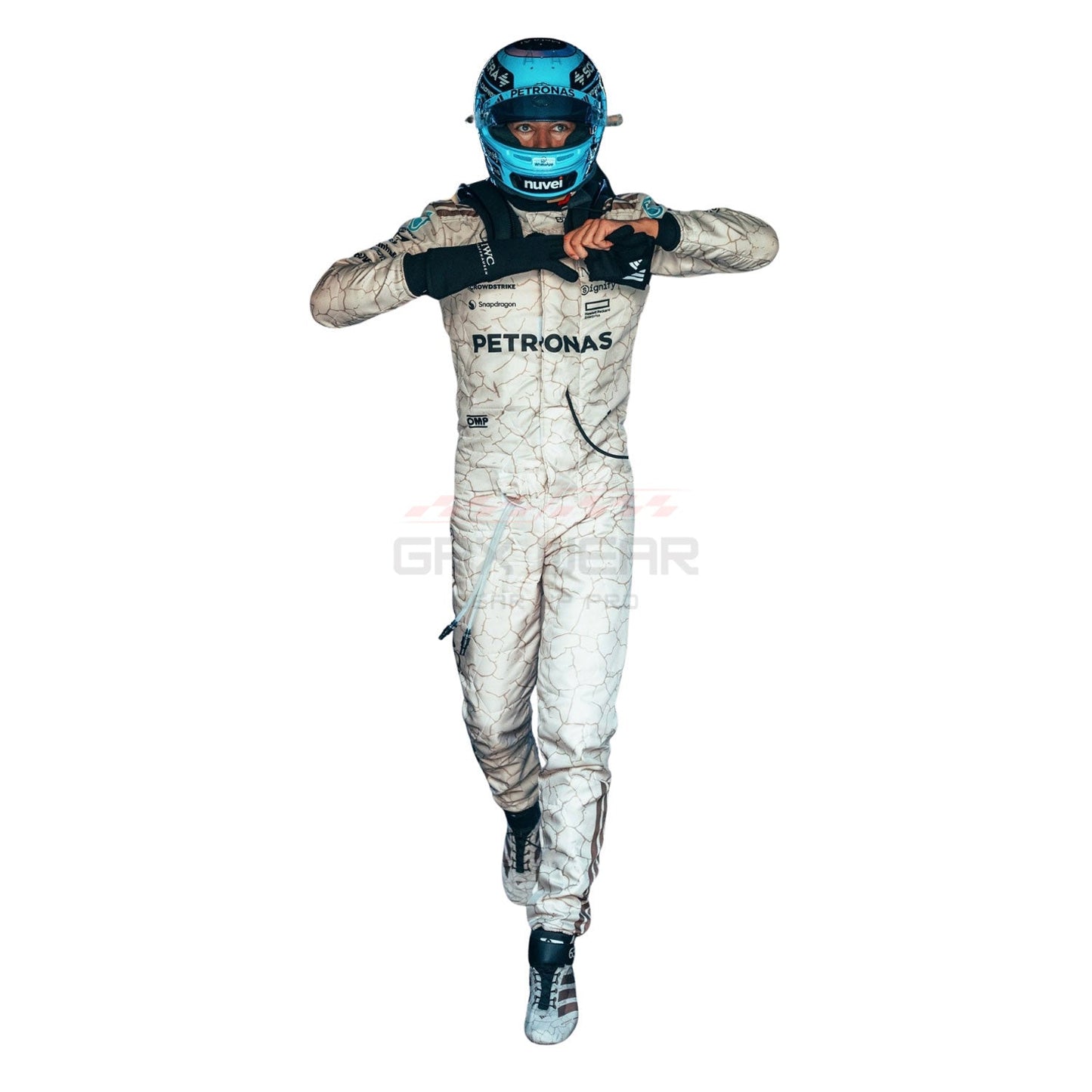 2025 George Russell USA Austin GP F1 Racing Suit Team Mercedes