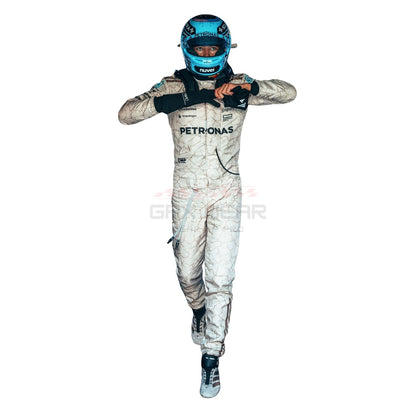 2025 George Russell USA Austin GP F1 Racing Suit Team Mercedes