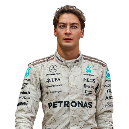 2025 George Russell USA Austin GP F1 Racing Suit Team Mercedes