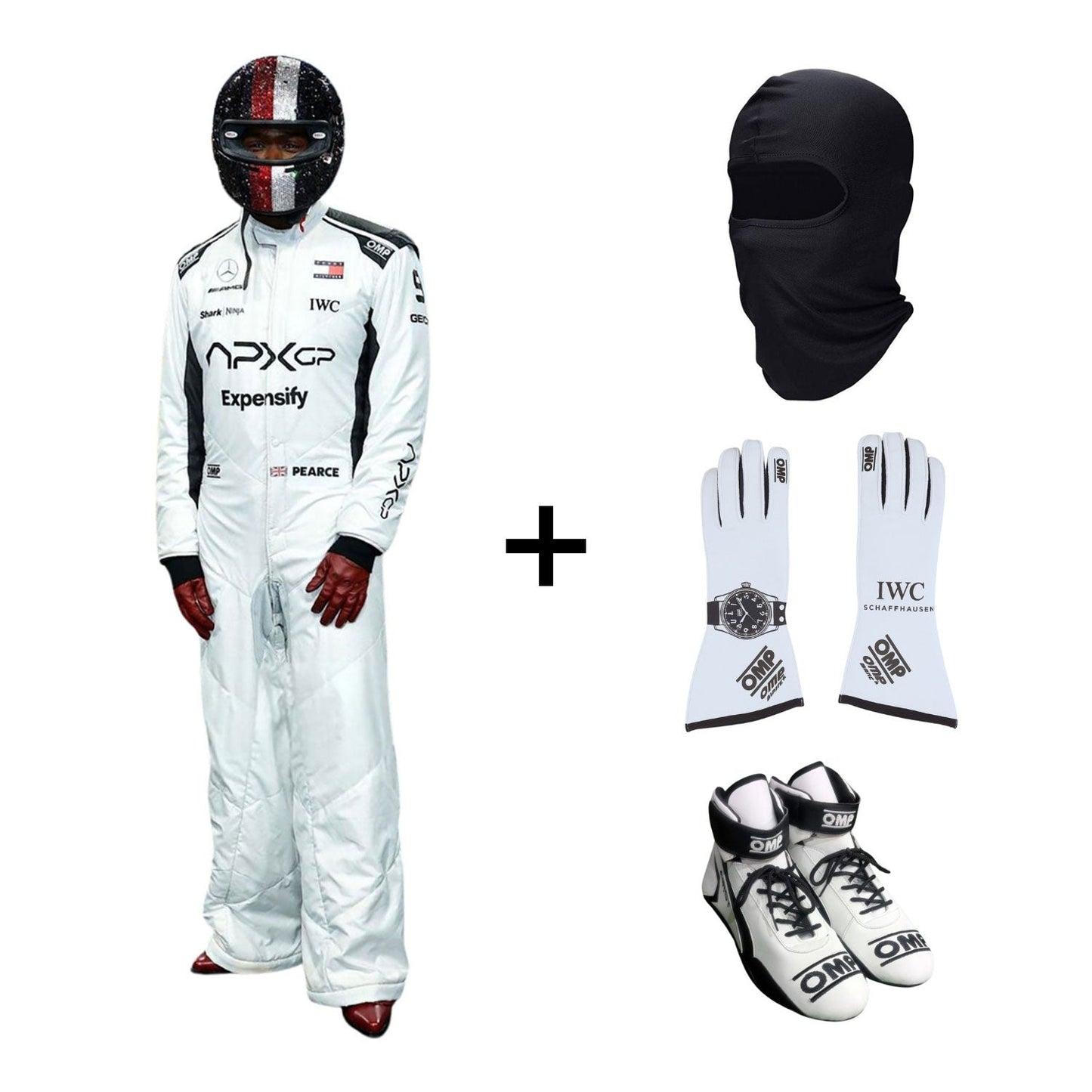 Joshua Pearce (Damson Idris) 2025 F1 The Movie Racing suit, Balaclava, gloves, and boots with branding - GPX WEAR